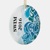 泳ぐ人のクリスマスツリーのオーナメント セラミックオーナメント (右)