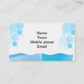 泳ぐ人のプロファイルカードテンプレート 名刺 (裏面)