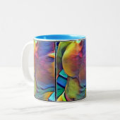 泳ぐ人のマグ ツートーンマグカップ (正面左)