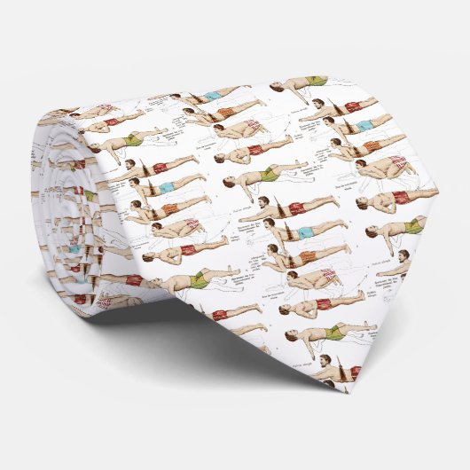 泳ぐ人のヴィンテージのためのユニークなギフト泳ぐ方法を ネクタイ (ロール)