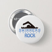 泳ぐ人の石 缶バッジ (正面&裏面)