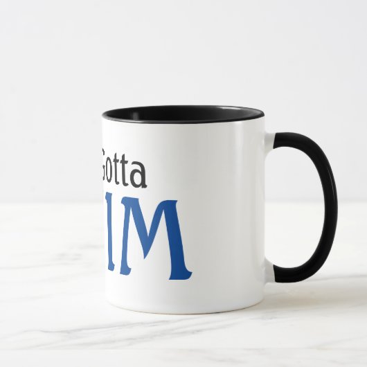 泳ぐ人は泳がねばならない マグカップ (右)