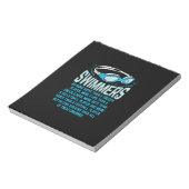 泳ぐ人は私の蹴ギフトおもしろいスイミングオーバーする ノートパッド (回転)