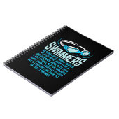 泳ぐ人は私の蹴ギフトおもしろいスイミングオーバーする ノートブック (左側)