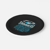 泳ぐ人は私の蹴ギフトおもしろいスイミングオーバーする ペーパープレート (アングル)