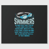 泳ぐ人は私の蹴ギフトおもしろいスイミングオーバーする ラッピングペーパー (フラット)