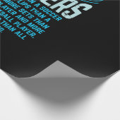 泳ぐ人は私の蹴ギフトおもしろいスイミングオーバーする ラッピングペーパー (角)