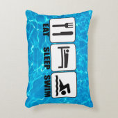 泳ぐ人またはコー食べチ（睡眠、泳ぐ）ノベルティ枕 アクセントクッション (正面(垂直))