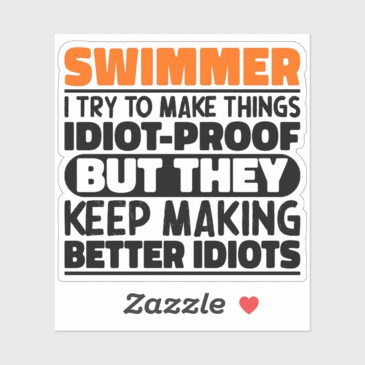 泳ぐ人を作るおもしろい諺 シール (シート)