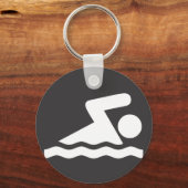 泳ぐ人キーチェーン キーホルダー (正面)