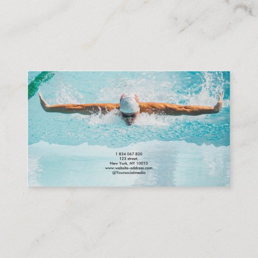 泳ぐ人コーチ 名刺 (裏面)