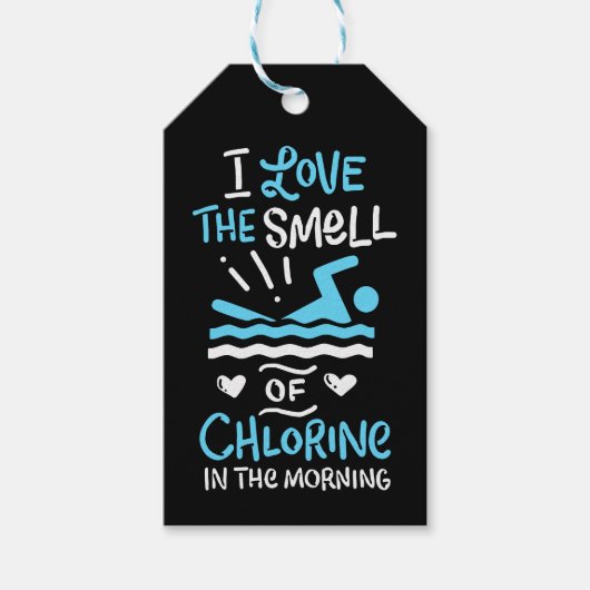 泳ぐ人スイミングスポーツギフト ギフトタグ (正面)