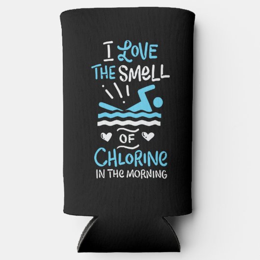 泳ぐ人スイミングスポーツギフト スリム缶クーラー (正面)