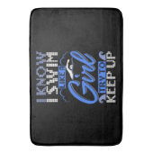 泳ぐ人スイミングスポーツギフト バスマット (正面縦)