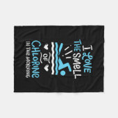 泳ぐ人スイミングスポーツギフト フリースブランケット (正面(横))