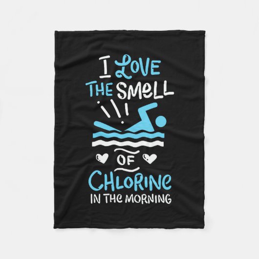泳ぐ人スイミングスポーツギフト フリースブランケット (正面)