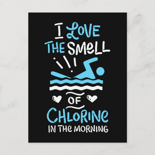 泳ぐ人スイミングスポーツギフト ポストカード (正面)