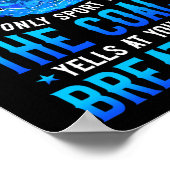 泳ぐ人スイミングバタフライスイミングコーチ ポスター (角)