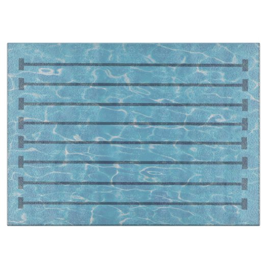 泳ぐ人スイムチームスイミングプール カッティングボード (正面)