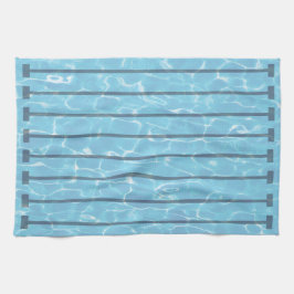 泳ぐ人スイムチームスイミングプール キッチンタオル