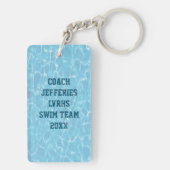 泳ぐ人スイムチームスイミングプール キーホルダー (裏面)