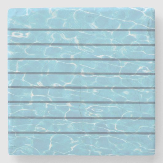 泳ぐ人スイムチームスイミングプール ストーンコースター (正面)