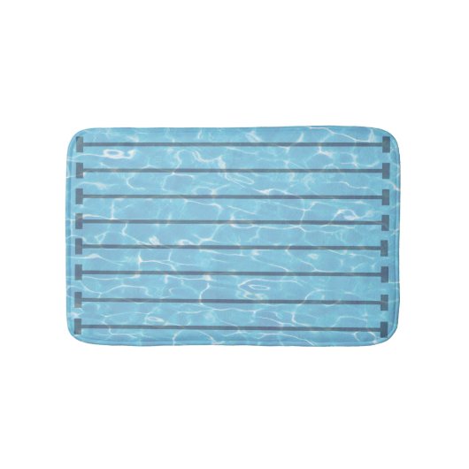 泳ぐ人スイムチームスイミングプール バスマット (正面)
