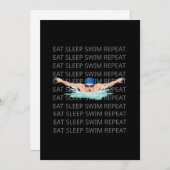 泳ぐ人スイムラブおもしろいボーイスポーツ シーズンカード (正面/裏面)