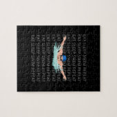 泳ぐ人スイムラブスイミングボーイおもしろいスポーツ ジグソーパズル (横)