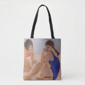 泳ぐ人トート、肩トート トートバッグ (正面)