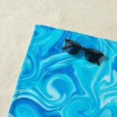 泳ぐ人ネームウォーターアートブルースイミングおもしろい クール ビーチタオル (インサイチュ)