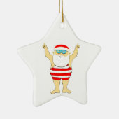 泳ぐ人パーソナライズされたダイバー セラミックオーナメント (右)