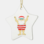 泳ぐ人パーソナライズされたダイバー セラミックオーナメント (左)