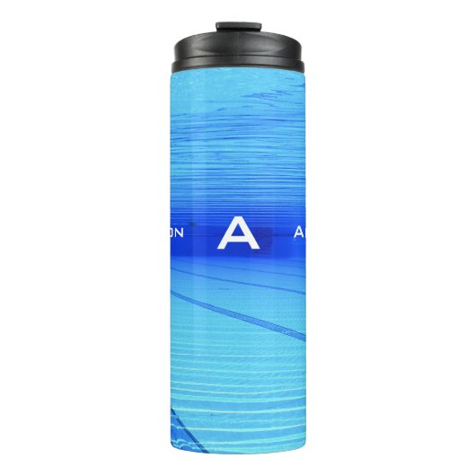 泳ぐ人パーソナライズされた タンブラー (正面)