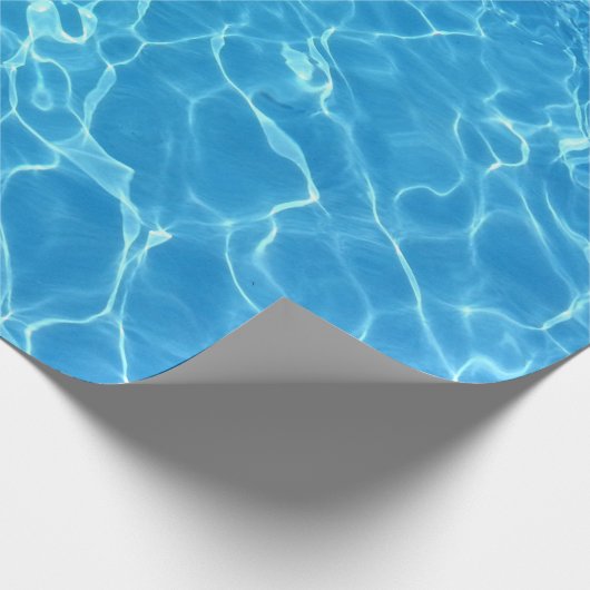 泳ぐ人プールウォータースイムパーティー ラッピングペーパー (角)