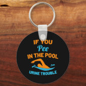 泳ぐ人プール キーホルダー (正面)