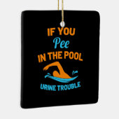 泳ぐ人プール セラミックオーナメント (右)