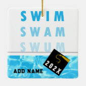 泳ぐ人卒業記念 セラミックオーナメント (裏面)