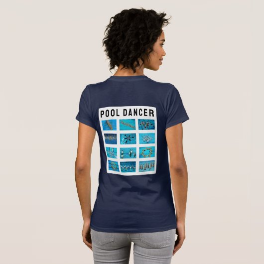 泳ぐ人同期水泳 Tシャツ (裏面フル)