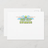 泳ぐ人引用文：ジャスト保イミング | swim lover ポストカード (正面/裏面)