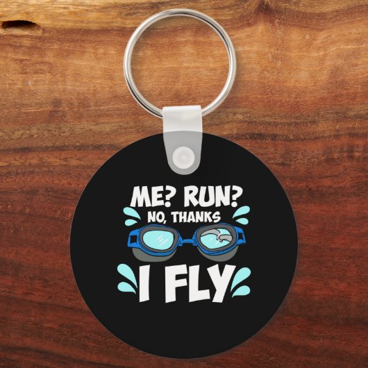 泳ぐ人水泳 キーホルダー (正面)