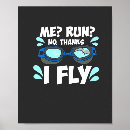 泳ぐ人水泳 ポスター (正面)