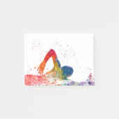 泳ぐ人水色 ポストイット (正面)