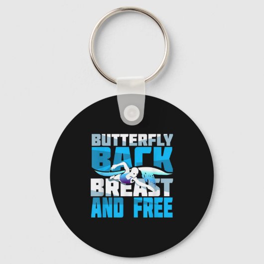 泳ぐ人用スイミングギフト キーホルダー (正面)