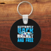 泳ぐ人用スイミングギフト キーホルダー (正面)