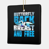 泳ぐ人用スイミングギフト セラミックオーナメント (左)