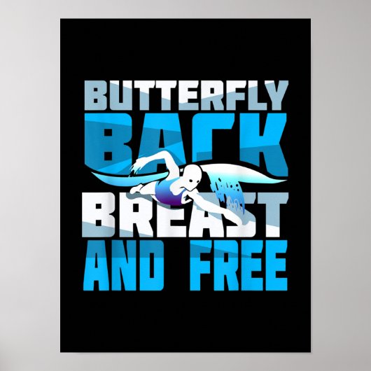 泳ぐ人用スイミングギフト ポスター (正面)