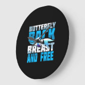 泳ぐ人用スイミングギフト ラージ壁時計 (傾斜)