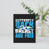 泳ぐ人用スイミングギフト 招待状 (スタンド正面)