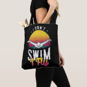 泳ぐ人私は私は蝶の水泳を飛んで泳ぐ トートバッグ (クローズアップ)